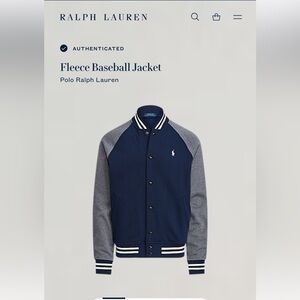 Ralph Lauren Fleece Baseball Jacket